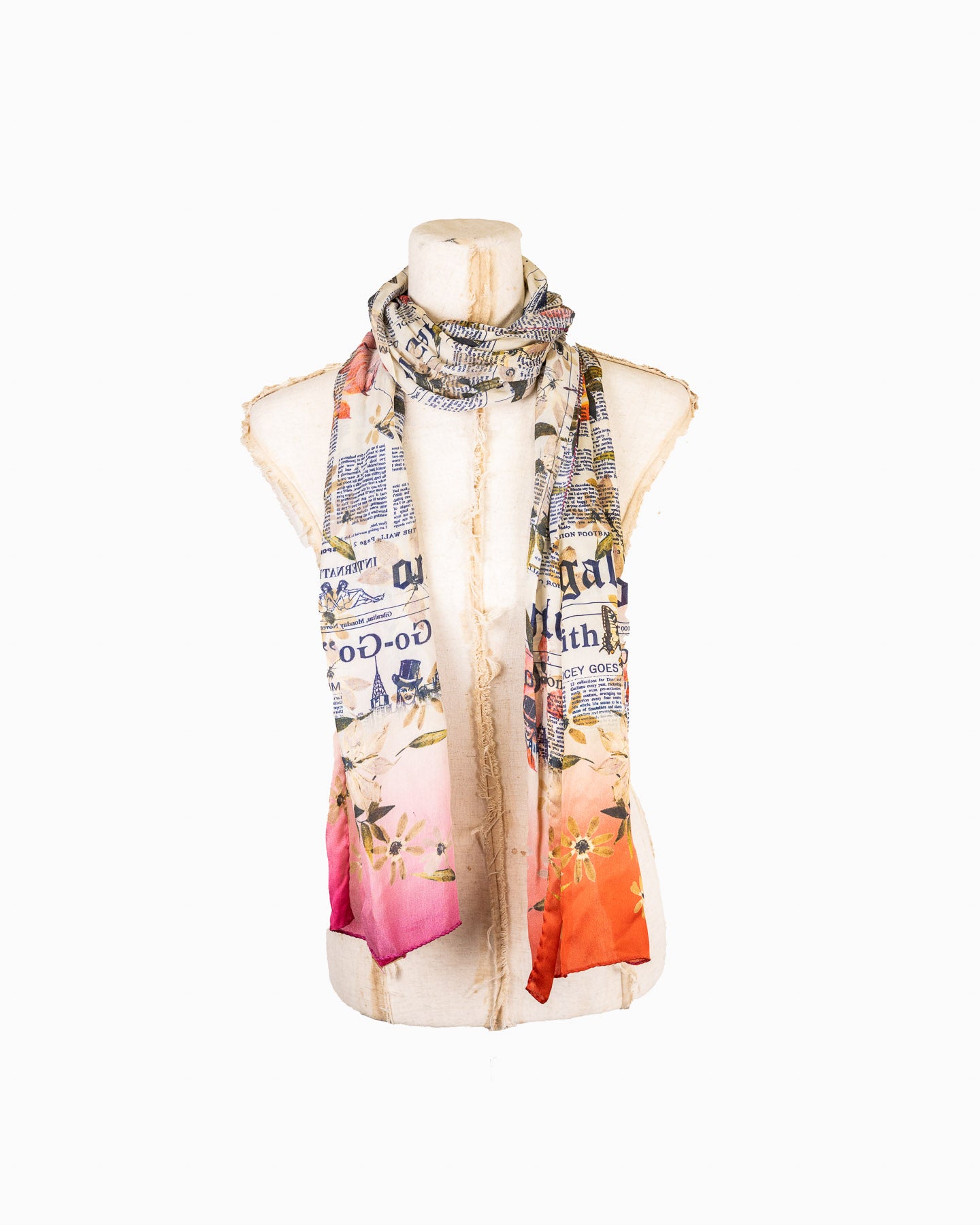 image of John Galliano Newspaper Scarf