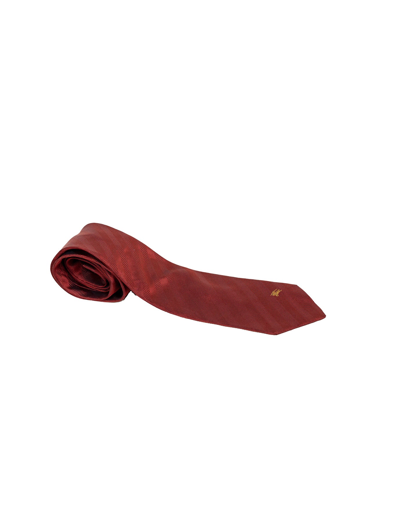 image of Burberrys Red Tie With Stripes