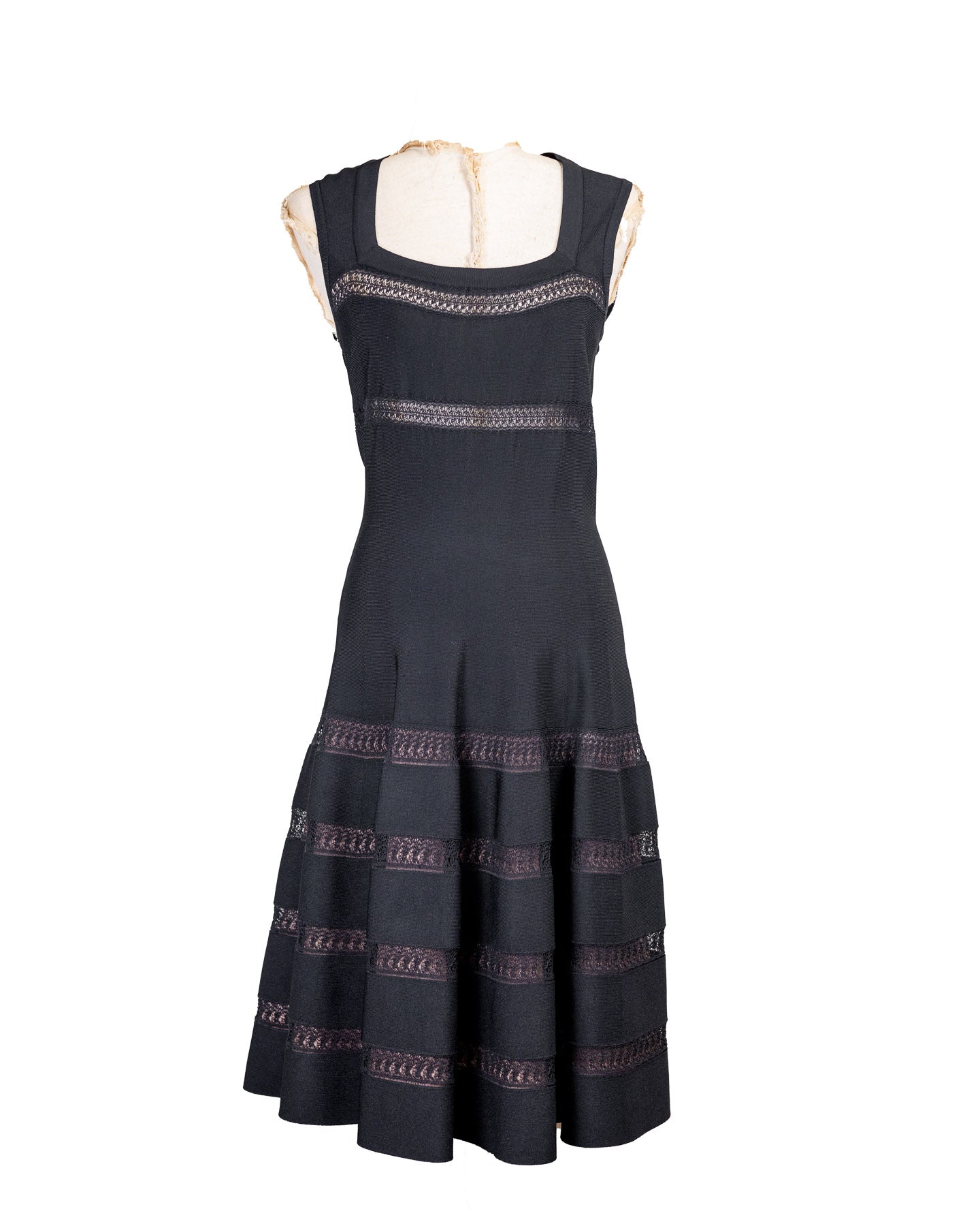 image of Alaia Paris Black Dress With Lace