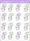 (B0088) Kawaii Balloon Stickers