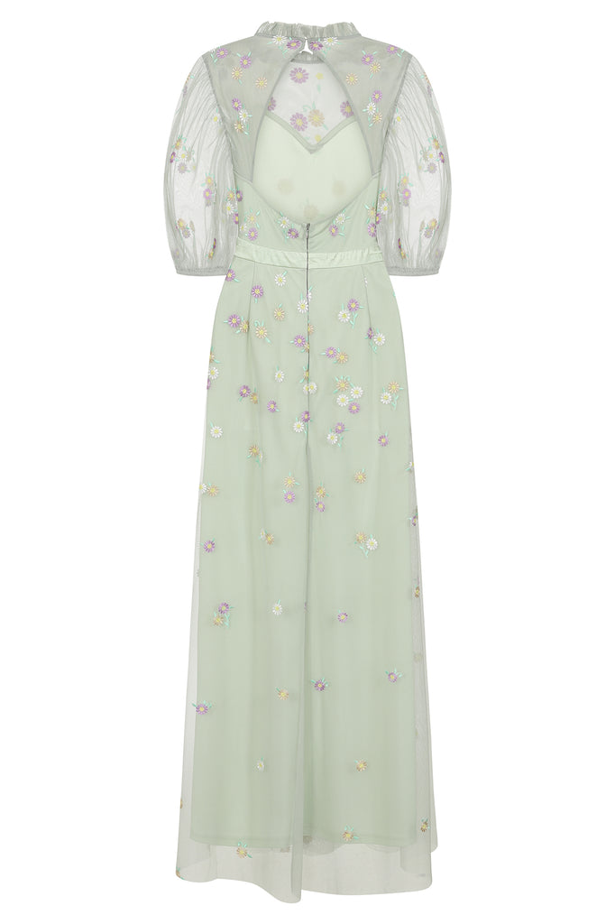 Deryn Green Daisy Embroidered Maxi Dress – Frock and Frill