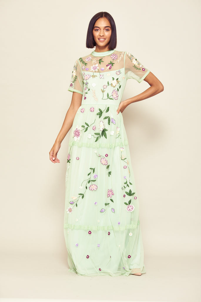 pistachio maxi dress