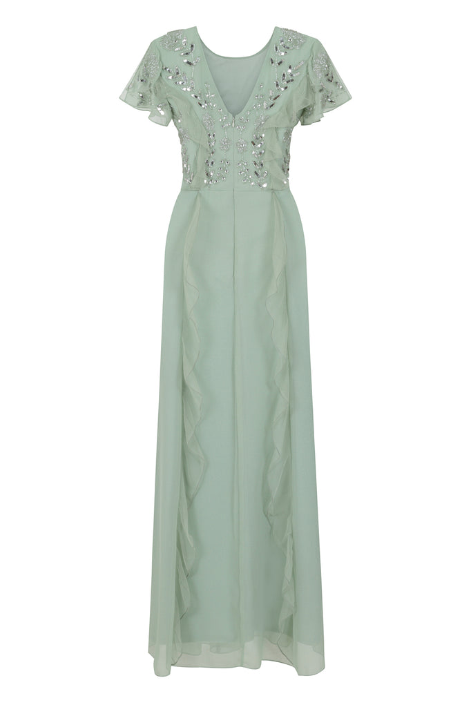 pistachio maxi dress