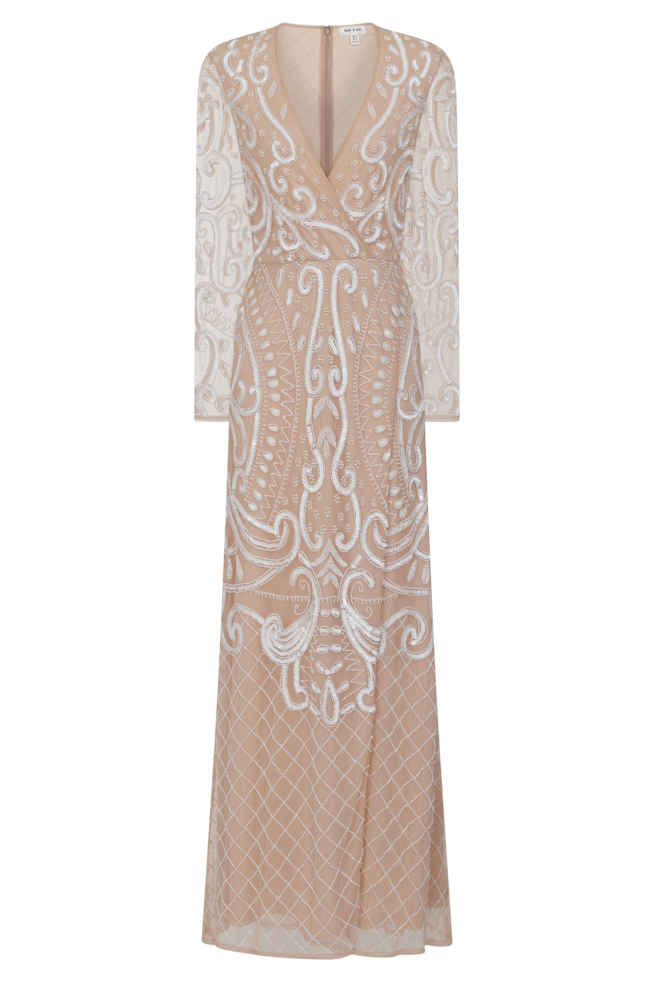 Kambrie Embellished Maxi Dress - Blush Nude – Frock and Frill
