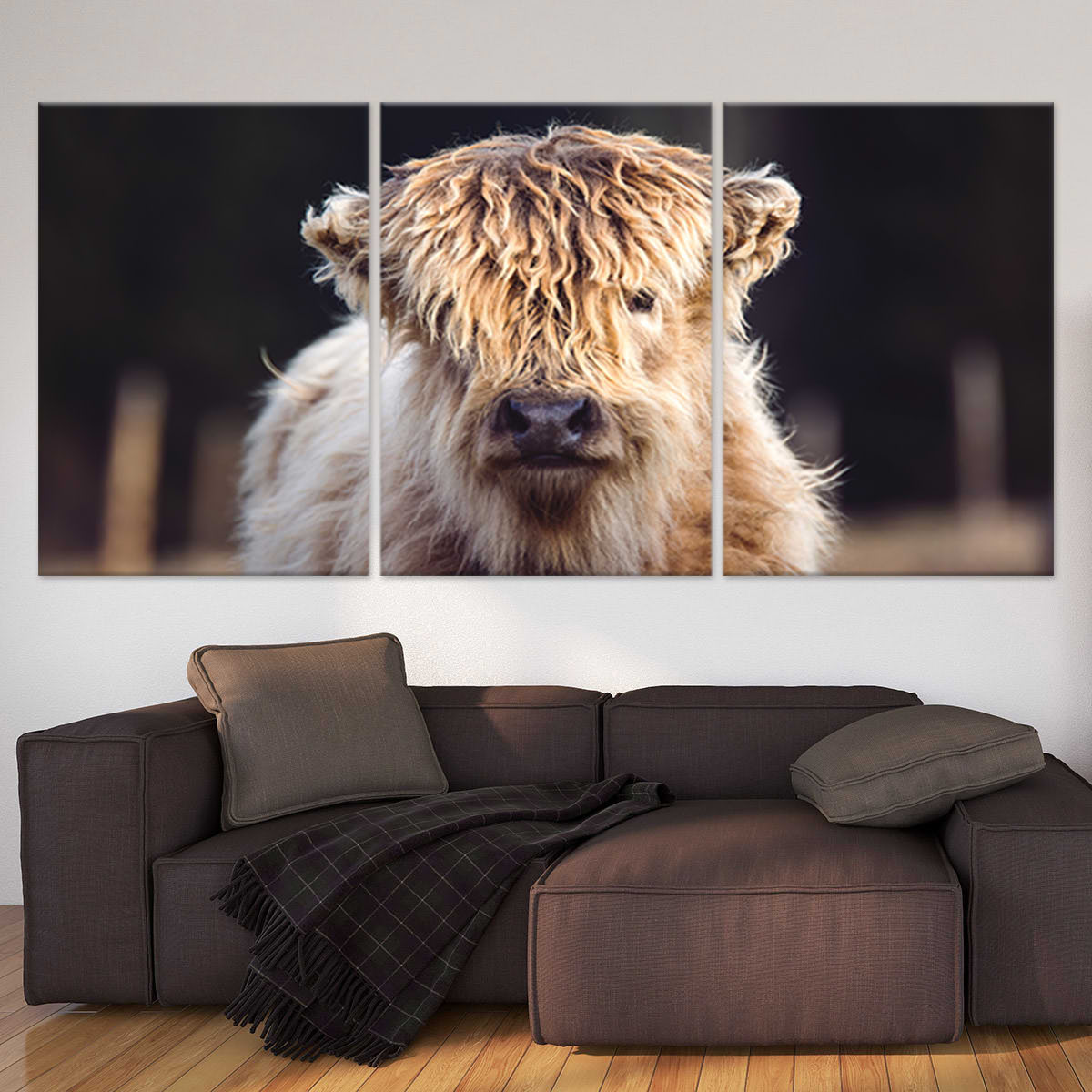 Scottish Highland Cow Canvas Set Wall Art