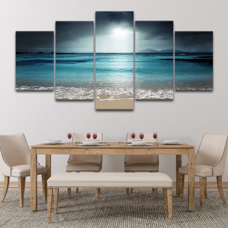 Beach At Twilight Canvas Wall Art Set l by Stunning Canvas Prints