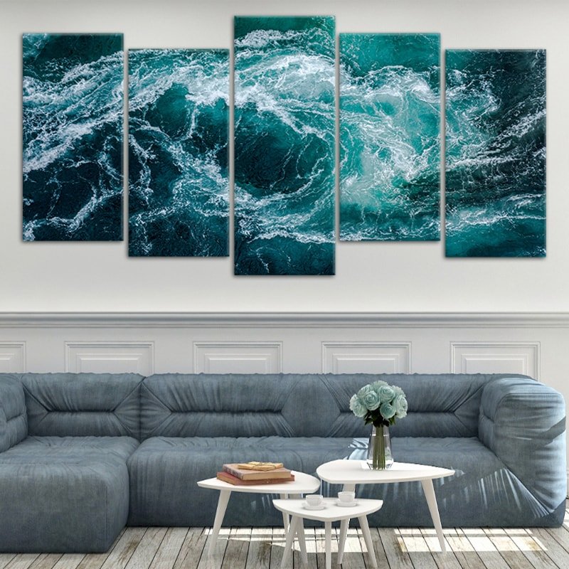 Heart Shaped Island Canvas Wall Art Set I by Stunning Canvas Prints