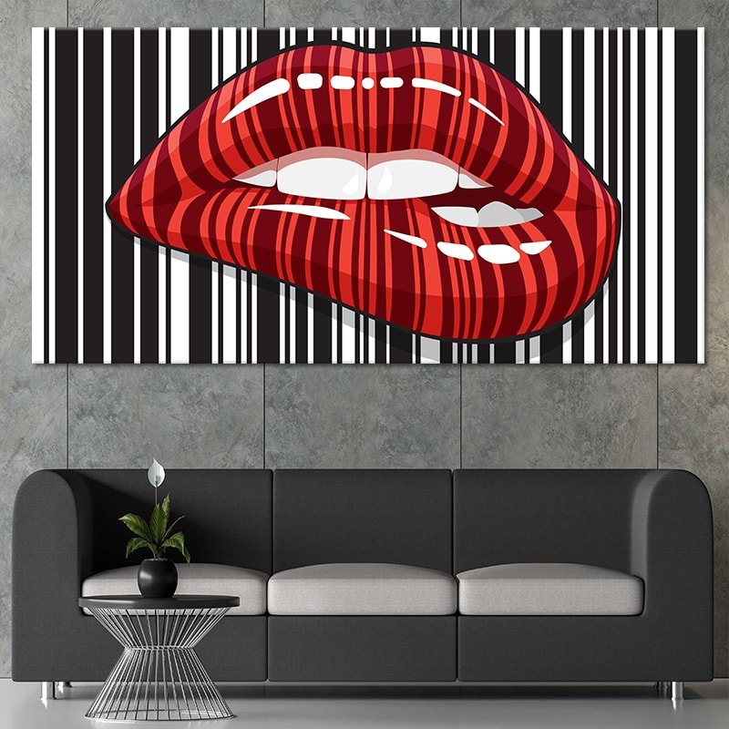 Red Lips Canvas Wall Art - Vibrant Home Decor for a Bold Statement –  GraffitiWallArt