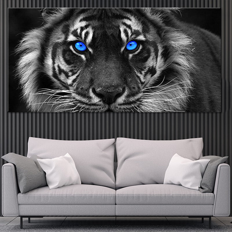 tiger with blue eyes