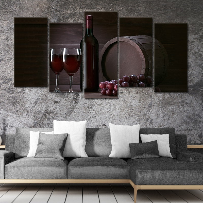 Red Wine Lovers Split Wall Art Canvas L By Stunning Canvas Prints