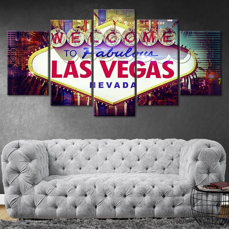 Las Vegas Nevada Skyline | Large Solid-Faced Canvas Wall Art Print | Great Big Canvas