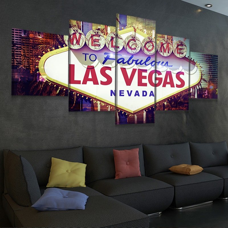 Las Vegas Nevada Skyline | Large Solid-Faced Canvas Wall Art Print | Great Big Canvas