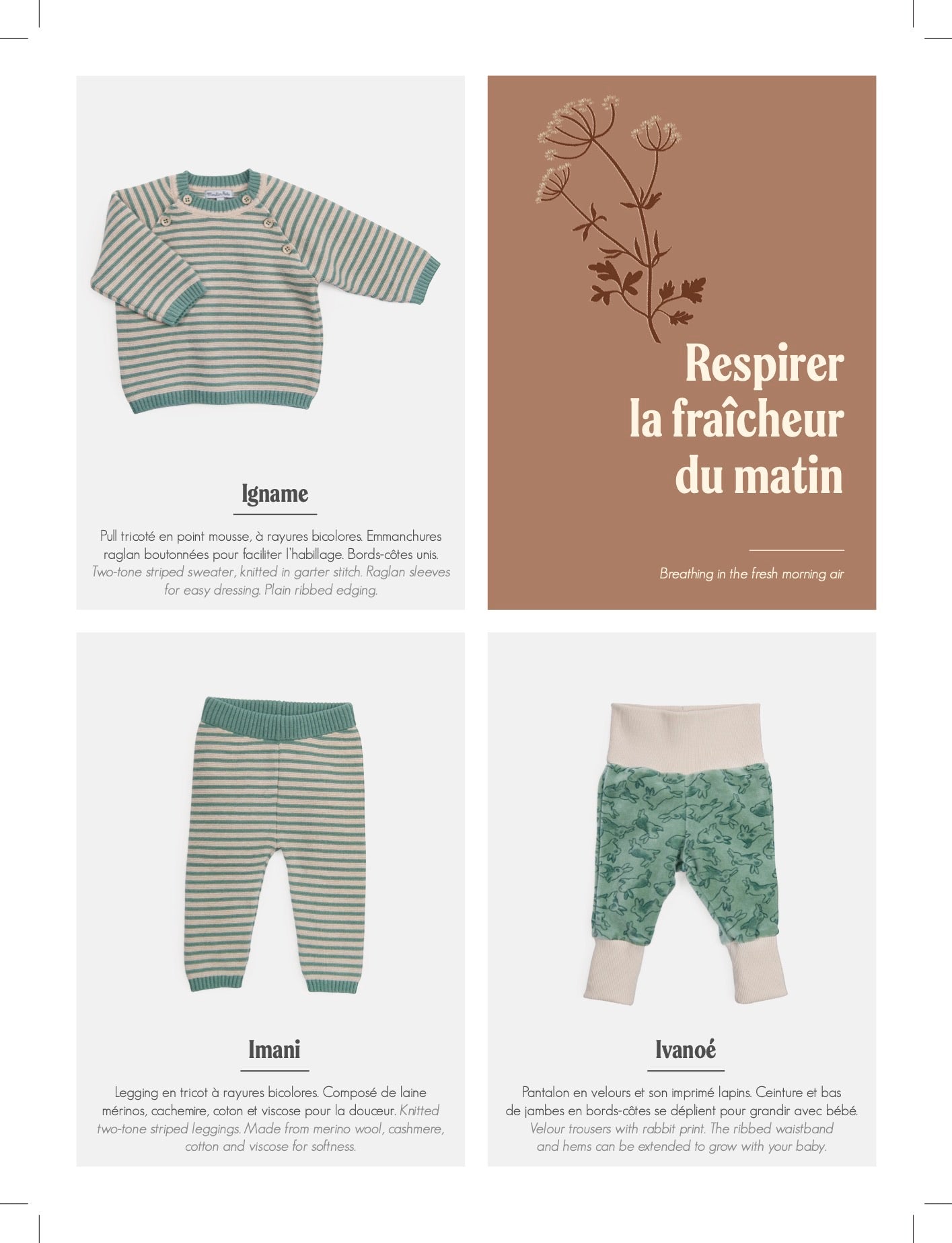 Catalogo Abbigliamento Moulin Roty Autunno Inverno Trois Petits Lapins 2023 per bambini
