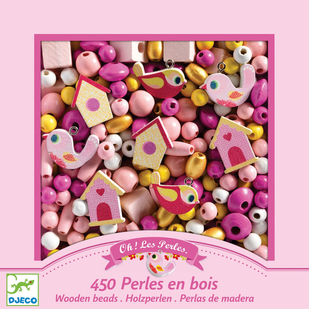 Djeco  Set perline in legno Arcobaleno per creare gioielli, 400pz – PIPI &  PUPU and friends