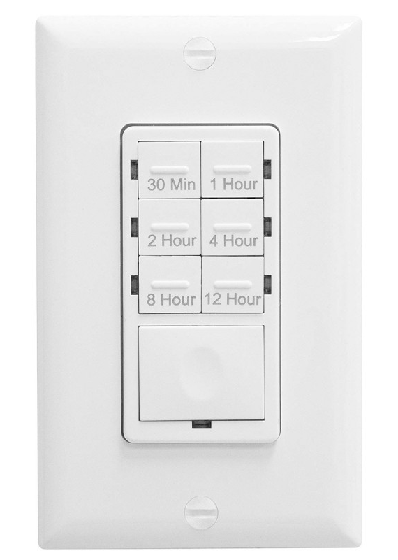 Enerlites In-Wall Preset Countdown Timer Switch (30 Hours) - White | BuyRite Electric