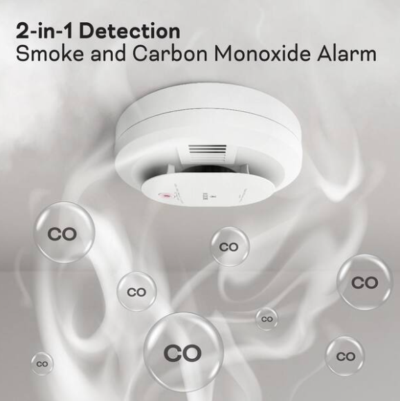 Kidde Smoke & Carbon Monoxide Detector with Voice Alerts, Battery Powered,  Combination Smoke & CO Alarm