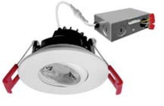 EnvisionLED LED-DLJBX-ADJ-3-6W-3WD-WH-R LED 3 Inches Snaptrim Adjustable Downlight Warm Dimming 6W White Finish