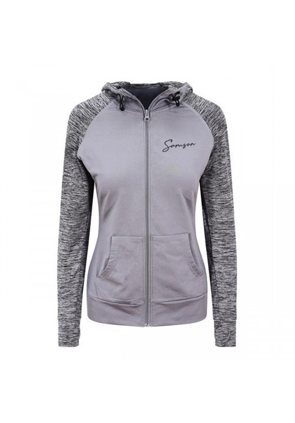 ladies grey zip hoodie