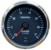 3ZC-72638-0 Tohatsu Tachometer (Remote Models/Black) 3ZC726380M - Delmarva Marine Solutions product image