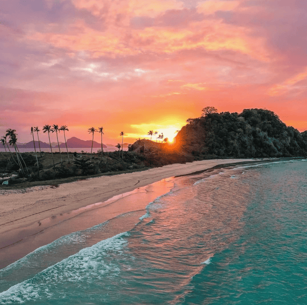 Sunset at Nacpan Beach — El Nido, Palawan