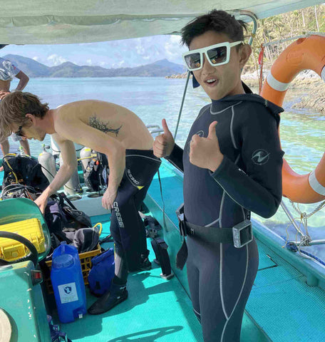 Shaun get her Open water scuba diving license with Sibaltan Divers in El Nido, Palawan