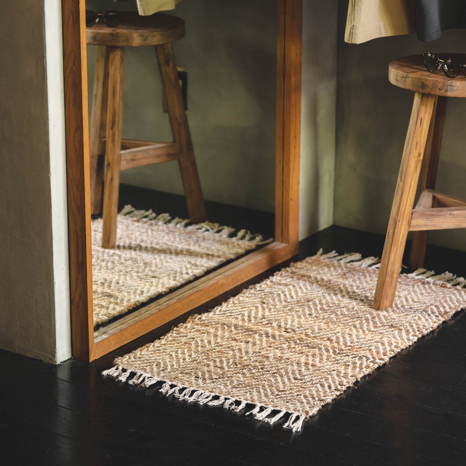 KAIRA jute rug ivory herringbone — ANTRY USE ONLY GENUINE