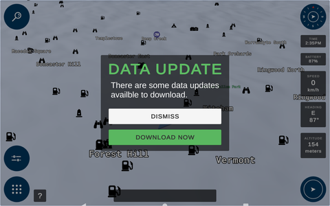 Data Updates popup