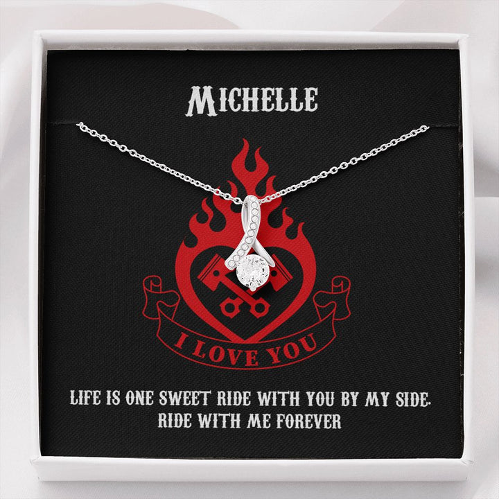 Personalized Ride With Me Forever Alluring Beauty Necklace Sweet Ride