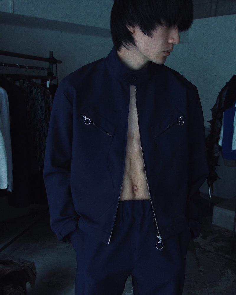 夏・お店屋さん KOZABURO UNIFORM CREW BLOUSON Navy | www