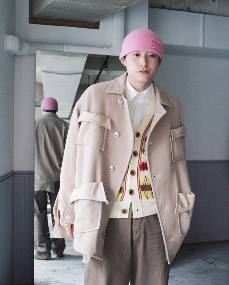 sulvam】over coat beige | myglobaltax.com