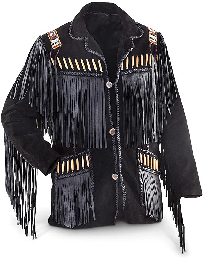 Women Western Jacket Suede Fringes Cowgirl Jacket Native -  Sweden