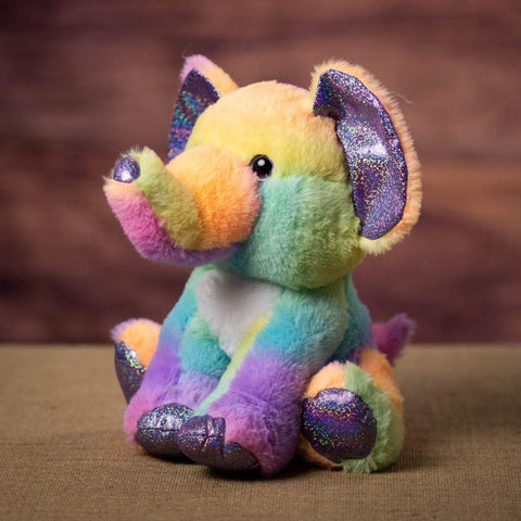 11 Inch Sherbet Ice Cream Elephant with a sparkly nose and claws -side