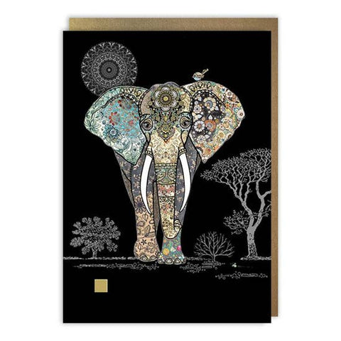 elefootprints- Elephant Greeting card - Decorative Elephant Blank Card