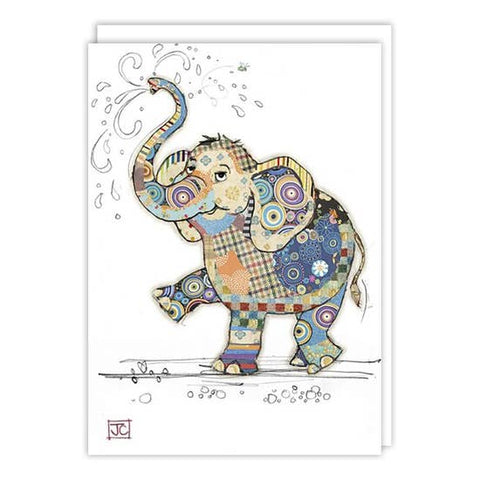 elefootprints- Elephant Greeting card - Eddie Elephant Blank Card