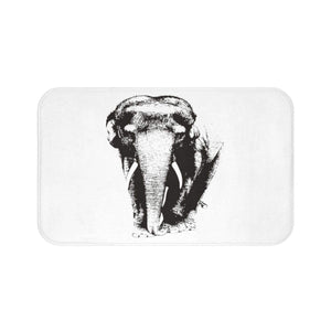 Asian Elephant Bath Mat Black And White Ele Footprints Llc