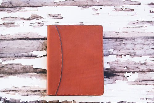 K Bar J Leather Tooled Notebook Holder