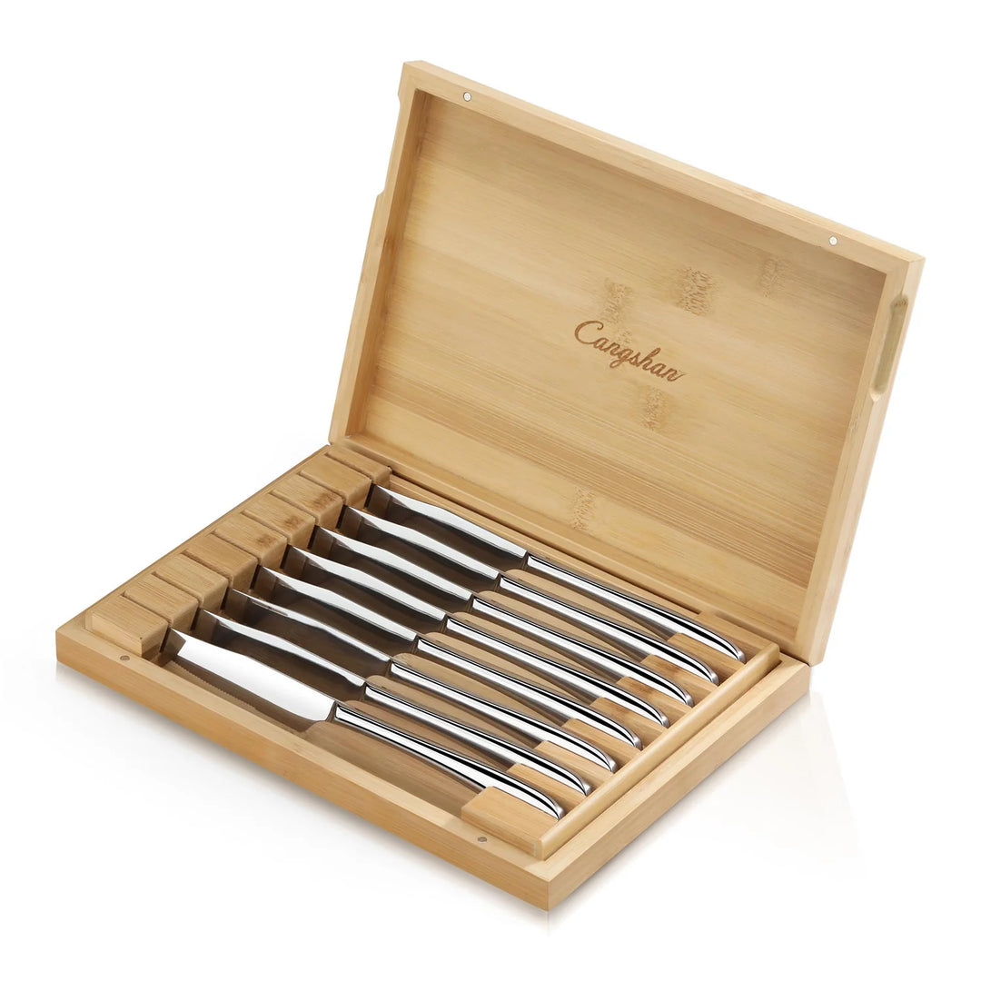 Wüsthof Stainless Steak Knife Set in Olivewood Chest