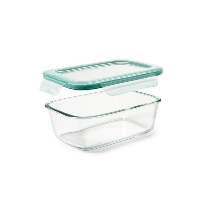 8oz Rectangular Glass Container w/ Bamboo Lid, BIA Cordon Bleu