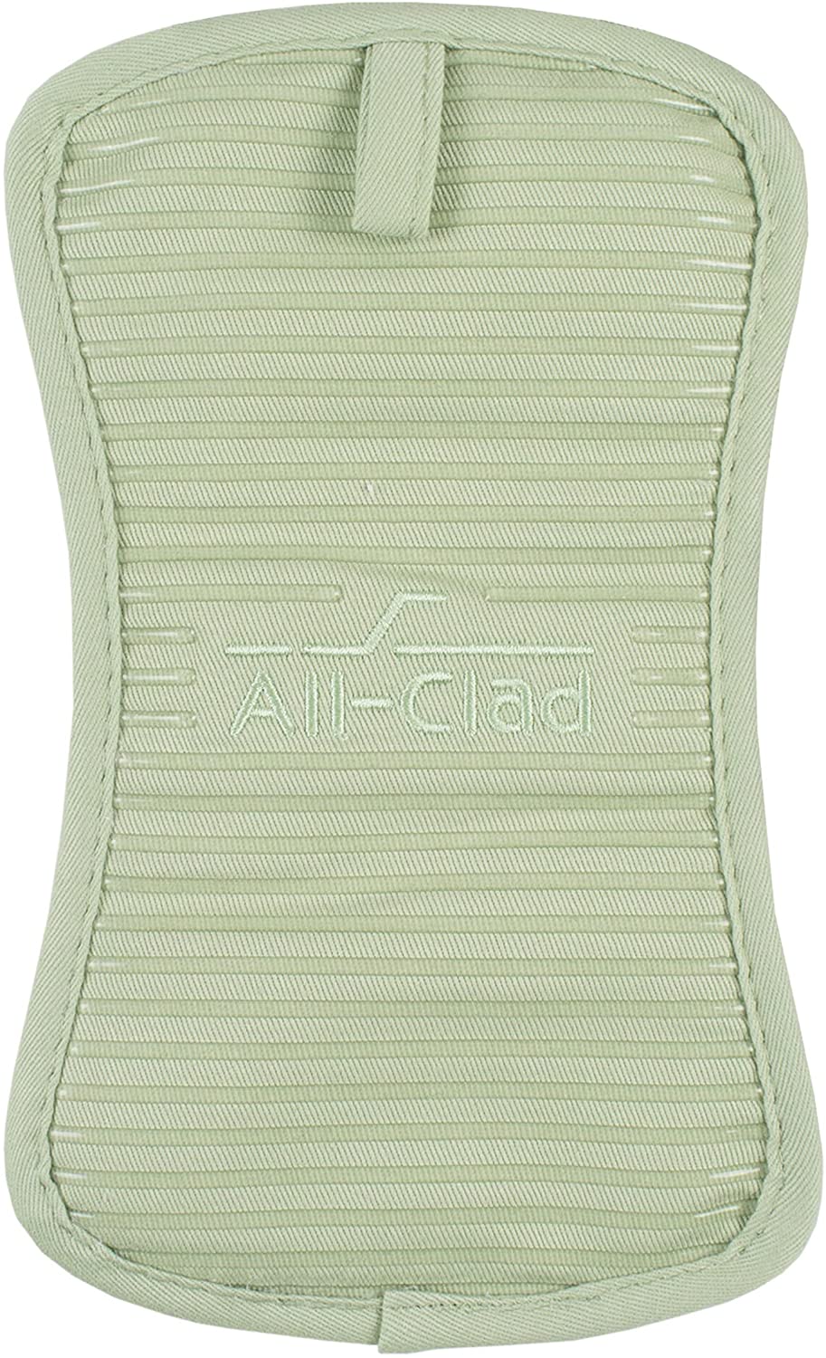 All-Clad Ribbed Silicone Cotton Twill Oven Mitt, Set of 2 - Pewter