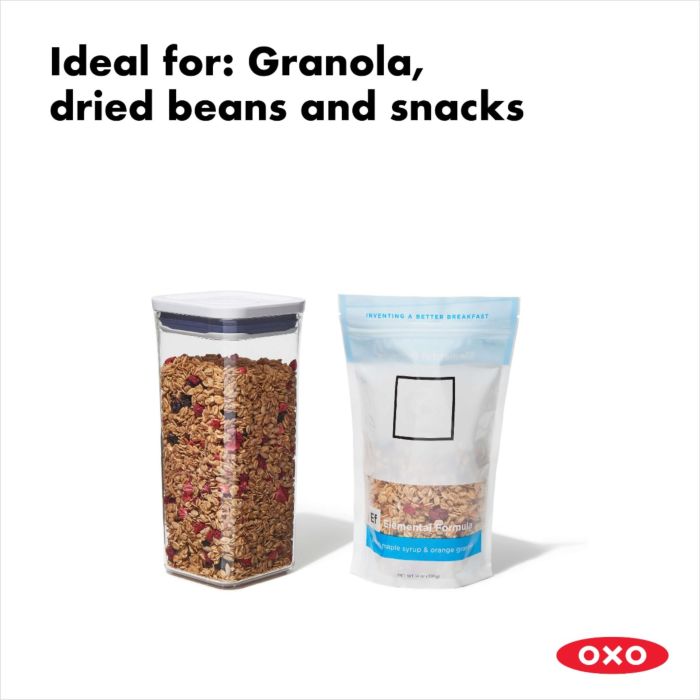 OXO POP Container - Mini Square Medium (0.8 Qt.) – The Cook's Nook