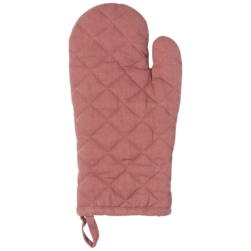 All-Clad Ribbed Silicone Cotton Twill Oven Mitt, Set of 2 - Pewter