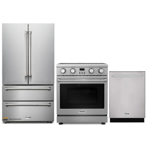 Thor Kitchen A-Series 3-Piece Appliance Package - 30-Inch Electric Range, Refrigerator, and Dishwasher in Stainless Steel - Home Outlet Direct - Kitchen Appliance Packages Stainless Steel