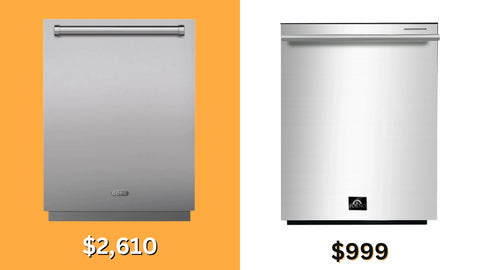 Forno 24″ Alta Qualita Pro-Style Built-In Dishwasher in Stainless Steel (FDWBI8067-24S)   vs Wolf Dishwasher