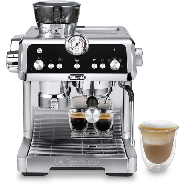 De'Longhi Stilosa Manual Espresso Machine, Latte & Cappuccino Maker, 15 Bar  Pump Pressure + Milk Frother Steam Wand, Black / Stainless, EC260BK, 13.5