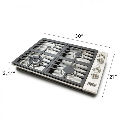 ZLINE 30 in. Dropin Cooktop with 4 Gas Burners