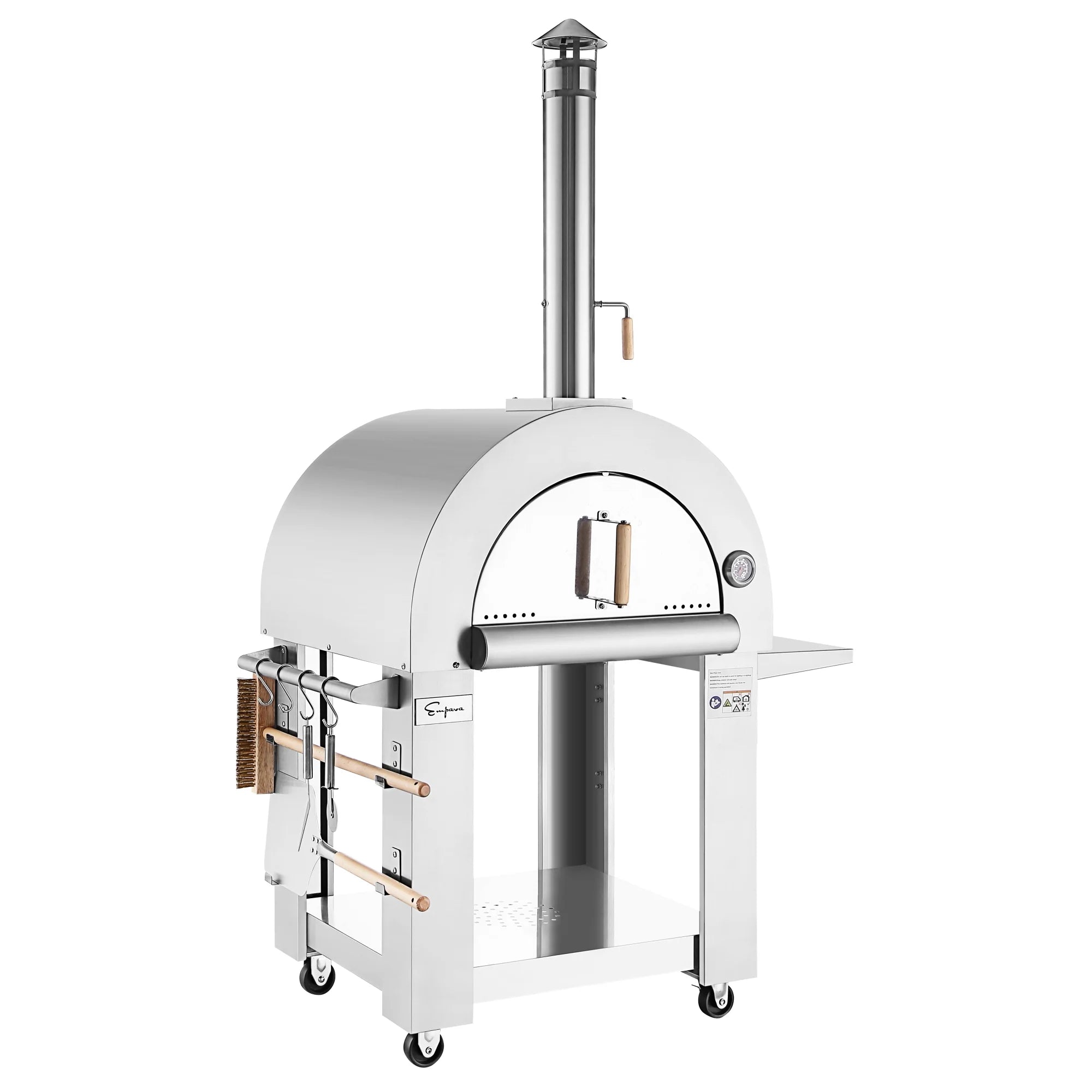 XL Size Wood Fired Outdoor Stainless Steel Pizza Oven BBQ Grill w/ Acc –  SDI Factory Direct Wholesale