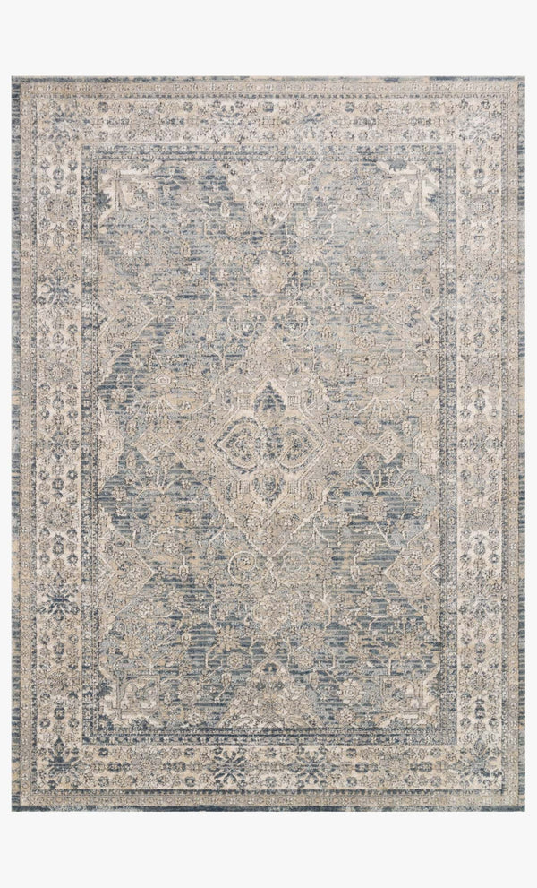 Loloi Rugs Optimism Collection Rug in Denim, Sunset - 7'9 x 9'9