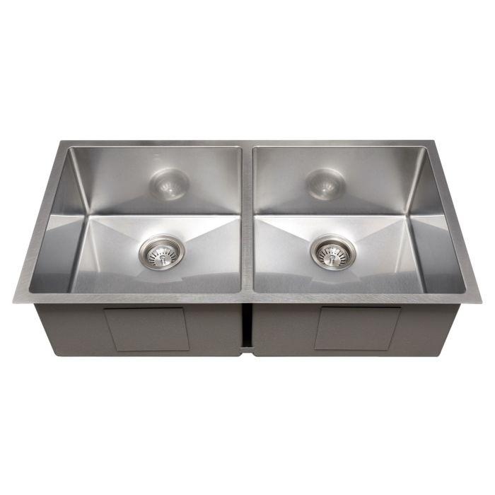 Zline 36 Executive Undermount Double Bowl Sink Durasnow Sr50d 36s