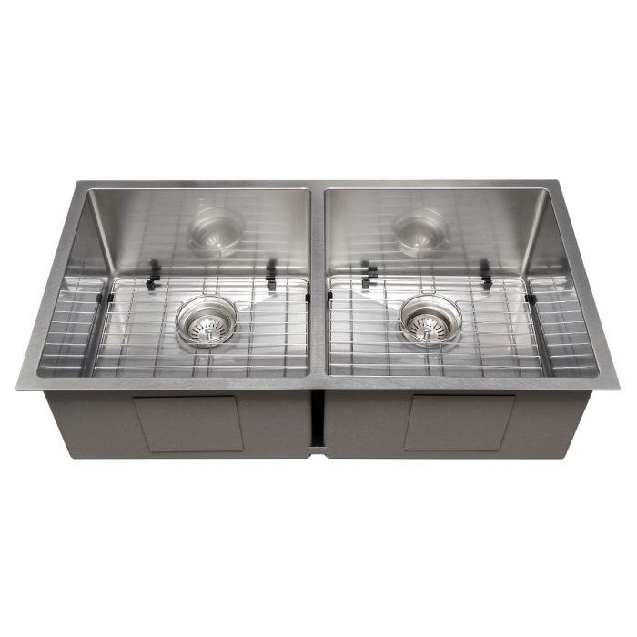 Zline 36 Executive Undermount Double Bowl Sink Durasnow Sr50d 36s