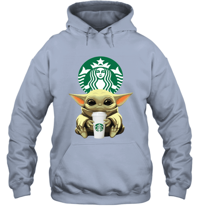 Baby Yoda Loves Starbucks Coffee The Mandalorian Fan Hoodie
